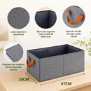 Kit 8 Cestos Organizadores para Guarda-Roupa