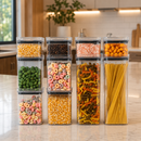Kit 10 Potes Herméticos para Mantimentos de Acrílico