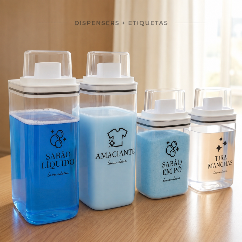 Dispenser para Lavanderia com Tampa Dosadora