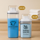 Dispensers Lavanderia 1,5L e 2,3L - Amaciante, Sabão em Pó, Sabão Líquido, Tira Manchas kit/individ