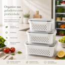 Kit 3 Potes Herméticos para Geladeira